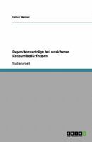 Depositenvertr?ge bei unsicheren Konsumbed?rfnissen 363882022X Book Cover
