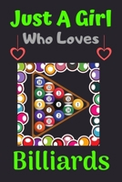 Just A Girl Who Loves Billiards: A Super Cute Billiards notebook journal or dairy | Billiards lovers gift for girls | Billiards lovers Lined Notebook Journal (6"x 9") 1676137858 Book Cover