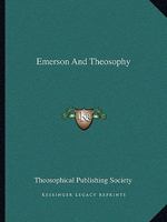 Emerson And Theosophy 1162850493 Book Cover