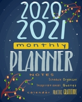 2020-2021 Monthly Planner: Blue Sky 8x10inch 2 Years Monthly Planner Calendar Schedule Organizer From January 1,2020 to December 31,2021 (24 Months Calendar Planner) With Holidays and Motivational Quo 1692744224 Book Cover