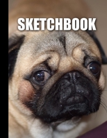 Sketchbook: Cute Dog Cover Design | White Paper | 120 Blank Unlined Pages | 8.5" X 11" | Matte Finished Soft Cover 1711262609 Book Cover