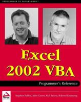 Excel 2002 VBA: Programmers Reference 0764543717 Book Cover