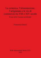 Ceramica, L'Alimentazione, L'Artigianato E Le Vie Di Commercio Tra VIII E XIV Secolo Bar Is2125 1407306669 Book Cover