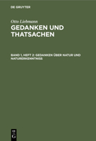 Gedanken über Natur und Naturerkenntniß 3112452054 Book Cover