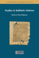 Studies in Rabbinic Hebrew 1783746807 Book Cover