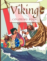 Viking Coloring Book: Nordic Dragon Warriors Illustrations for Adults and Kids Recreation B0915MBL1V Book Cover