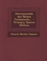 Hermeneutik Des Neuen Testaments... 1018753990 Book Cover