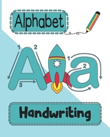 Preschool Handwriting Practice: ABC Handwriting, Tracing, and Coloring Book for Preschool, Kindergarten, and Grade 1 Rocket B08H6NM8PY Book Cover