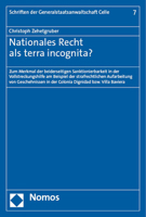 Nationales Recht Als Terra Incognita?: Zum Merkmal Der Beiderseitigen Sanktionierbarkeit in Der Vollstreckungshilfe Am Beispiel Der Strafrechtlichen ... Celle, 7) 3756011925 Book Cover