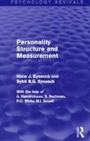 Personality Structure & Measurement 0415840910 Book Cover