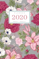 Planner 2020 Weekly Monthly: 6x9 Full Year Notebook Organizer Small 12 Months - Jan to Dec 2020 Vintage Flower Dragonfly Design Gray 1698969155 Book Cover