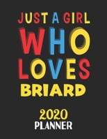 Just A Girl Who Loves Briard 2020 Planner: Weekly Monthly 2020 Planner For Girl or Women Who Loves Briard 1656994917 Book Cover