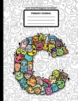 Cute Initial Monogram Notebook Primary Journal: Grades K-2, Letter C Cartoon Monsters, 100 Page Wide Ruled Composition Notebook for Kindergarten, 8.5 x 11 1711089621 Book Cover