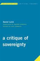 A Critique of Sovereignty (Reinventing Critical Theory) 1786600390 Book Cover