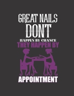 Great Nails Don't Happen by Chance They Happen by Appointment: Appointment Book 55 Weeks 4 Column Monday - Sunday Schedule 30 Minute Interval 1675211523 Book Cover