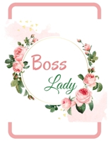 Boss Lady Notebook Journal Unique Present: Large Lined Notebook With Lovely Roses On Cover Is Best Gift For Special Occasions Or For Writing Notes 1706037554 Book Cover