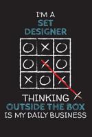 I'm a SET DESIGNER: Thinking Outside The Box - Blank Dotted Job Customized Notebook. Funny Profession Accessories. Office Supplies, Work Colleague Leaving Gift, Co-Worker, Boss, Anniversary, Retiremen 1077042191 Book Cover