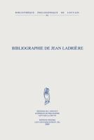 Bibliographie De Jean Ladriere (Bibliotheque Philosophique De Louvain) 9042916249 Book Cover