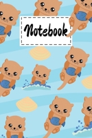 Notebook: Cute Otters Gifts Cartoon Cover Notebook lined Paperback For Girls Boys Kids Teens For Taking Note & Ideas. Perfect Gifts For Marine Otters And Animal Lovers 1704312612 Book Cover