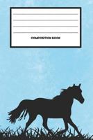 Composition Book: College Ruled Notebook Composition Book Diary Trotting Horse 1792130791 Book Cover