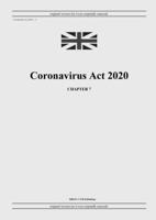 Coronavirus Act 2020 (c. 7) B09VH46H29 Book Cover