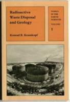 Radioactive Waste Disposal and Geology 9401070342 Book Cover