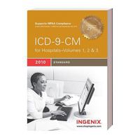 Icd 9 Cm Standard For Hospitals, Volumes 1, 2 & 3  2010 Edition: Compact (Icd 9 Cm Professional For Hospitals (Compact)) 1601512643 Book Cover