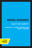 Natural Resources: Quality and Quantity 0520332601 Book Cover