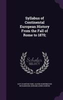 Syllabus of Continental European History 1355315719 Book Cover