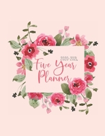 Five Year Planner 2020-2024: Light Pink Floral Cover Five Year Planner, Appointment Book Organizer, And 60 Months Calendar With Federal Holidays 1692727206 Book Cover