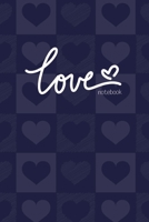 Love Notebook, Blank Write-in Journal, Dotted Lines, Wide Ruled, Medium (A5) 6 x 9 In (Blue) 171438263X Book Cover