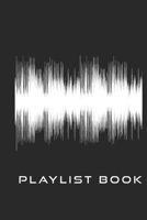 Playlist Book: Playlist Book for DJs, Musicians, and Music Lovers (White on Black) 1707882681 Book Cover