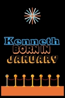 Kenneth Born In January: An Appreciation Gift - Gift for Men/Boys, Unique Present (Personalised Name Notebook For Men/Boys) 1653241020 Book Cover