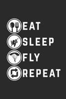 Eat Sleep Fly Repeat: Paragliding Notebook, Dotted Bullet (6 x 9 - 120 pages) Sports And Recreations Themed Notebook for Daily Journal, Diary, and Gift 1677005122 Book Cover