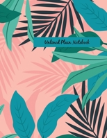 Unlined Plain Notebook: Illustrated Hand Painted Leaves, Large Blank Notebook, Plain Notebook / Journal, for your Dairies, Notes 110 pages Perfect Size 8.5x11 1692639609 Book Cover