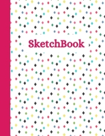 SketchBook: Blank Pages size 8.5"x 11" 100 pages | Pink White Yellow Green Cover Great for Drawing, Sketching, Writing and more | 1694528359 Book Cover