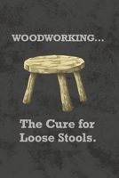 Woodworking The Cure For Loose Stools: Woodworking Blank Notebook Journal Diary Humorous Gift Funny Appreciation Gift 1691110345 Book Cover