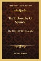 Philosophy of Spinoza 091802448X Book Cover