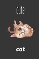 cute cat: small lined Watercolor Cat Notebook / Travel Journal to write in (6'' x 9'') 120 pages 1670763382 Book Cover