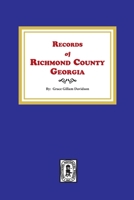 Records of Richmond County, Georgia 0893080071 Book Cover