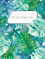 2020 Planner: Tropical Monthly and Weekly Planning Calendar with Inspirational Gratitude Quotes  -  Large 8 1/2" x 11" Soft Cover  - Monthly Goal Planning and End of Month Goal Review 1695881877 Book Cover