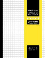 Graph Paper Composition Notebook: Grid Graphing Paper, 4x4 Quad Ruled, 4 Squares/Inch (Large, 8.5x11 in.) 1082189723 Book Cover