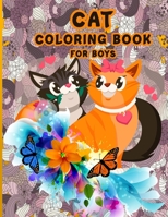 Cat Coloring Book For Boys: Kids Cute Creative Grumpy Cat Coloring Book For Boys B08HW34QG7 Book Cover