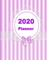 2020 Planner: Weekly Monthly Calendar Organiser (with Pink Striped cover) 1693082659 Book Cover