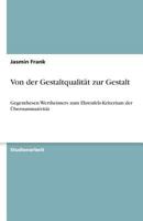 Von der Gestaltqualit�t zur Gestalt 364064221X Book Cover