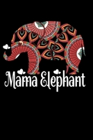 Mama Elephant: Red Elephant Notebooks Elephant Gift For Women and Mothers Hand Writing 6x9 100 noBleed 1700504118 Book Cover