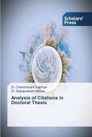 Analysis of Citations in Doctoral Thesis 3639717589 Book Cover