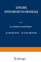 Lineare Entscheidungsmodelle 3642873618 Book Cover