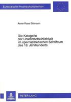 Die Kategorie Der Unwahrscheinlichkeit Im Opernaesthetischen Schrifttum Des 18. Jahrhunderts 3631450079 Book Cover