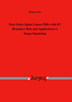 First Order Quasi-Linear Pdes with Bv Boundary Data and Applications to Image Inpainting 3832526390 Book Cover